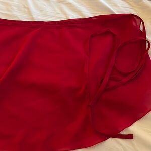 Red Wrap Ballet Skirt